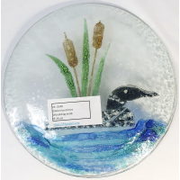 Glazen bord met afbeelding